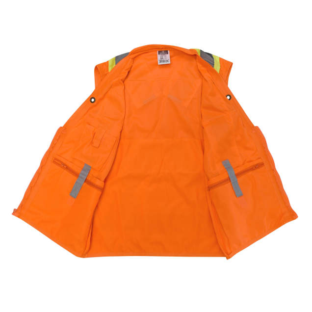 Radians SV030X-2 Heavy Duty 10-Pocket Cruiser Vest with Back Pouch X-Back