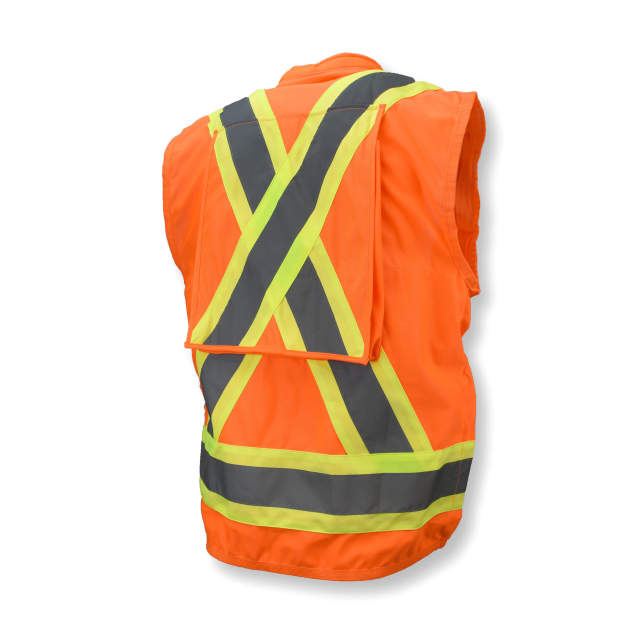 Radians SV030X-2 Heavy Duty 10-Pocket Cruiser Vest with Back Pouch X-Back