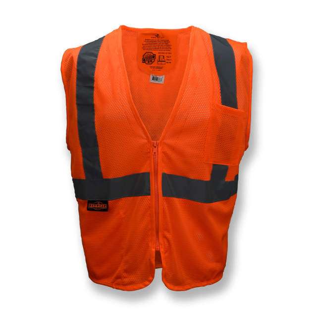 Radians SV25 Economy Class 2 Self-Extinguishing Mesh Safety Vest with Zipper