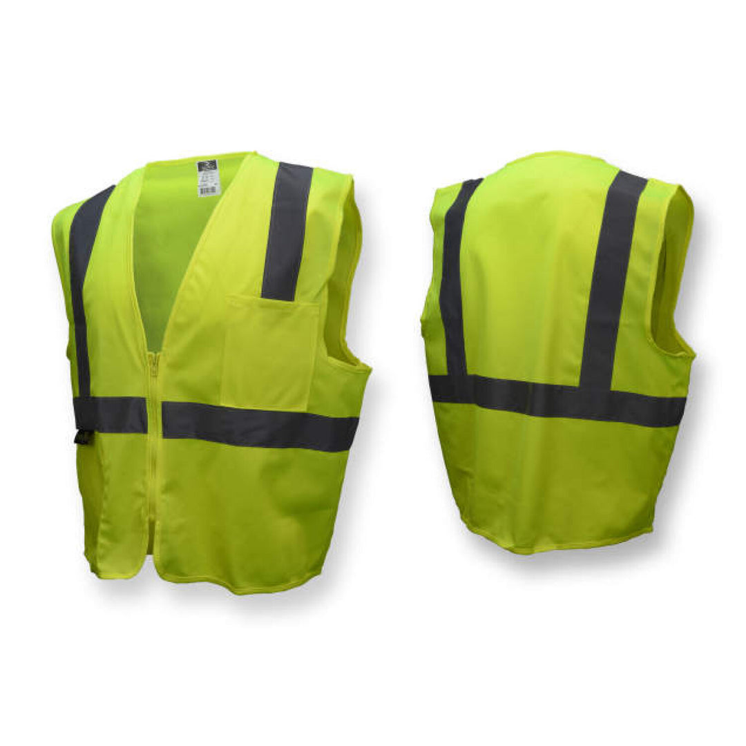 Radians SV2Z Economy Type R Class 2 Solid Safety Vest with Zipper
