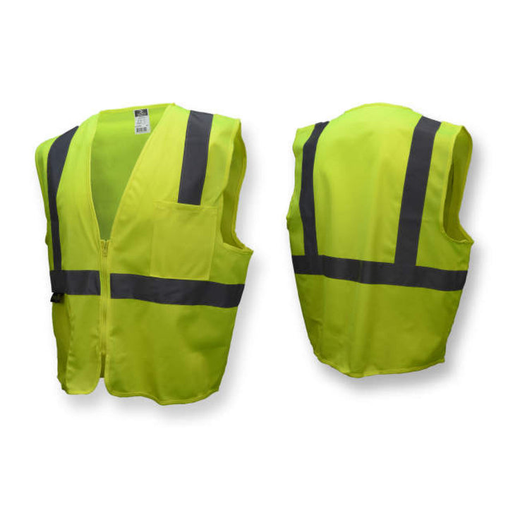 Radians SV2Z Economy Type R Class 2 Solid Safety Vest with Zipper