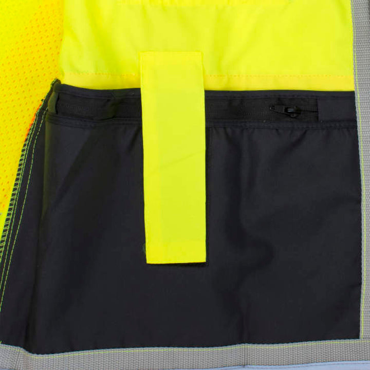 Radians SV55B Class 2 Heavy Woven Color Blocked Two Tone Engineer Vest - Green
