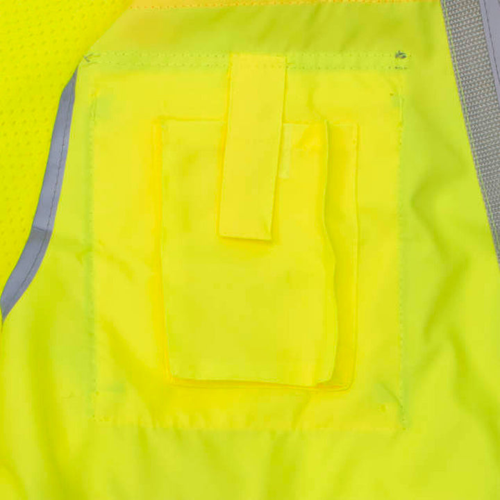 Radians SV55B Class 2 Heavy Woven Color Blocked Two Tone Engineer Vest - Green