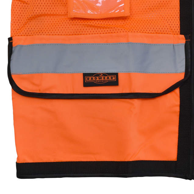 Radians SV59Z Type R Class 2 Heavy Duty Mesh/Solid Surveyor Safety Vest