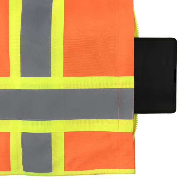 Radians SV69-2 Two Tone Type R Class 2 Mesh/Solid Surveyor Vest with Plan/Tablet Pocket