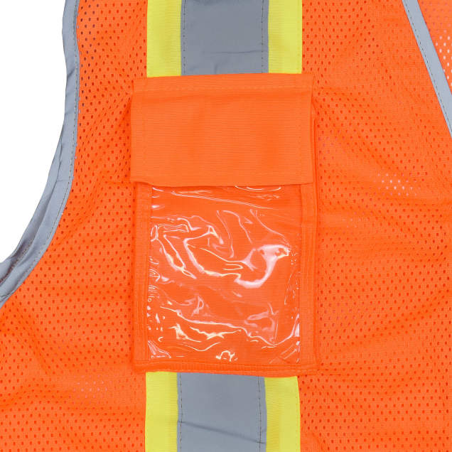 Radians SV6H Type R Class 2 Heavy Duty Two Tone Mesh Surveyor Vest with Solid Pockets