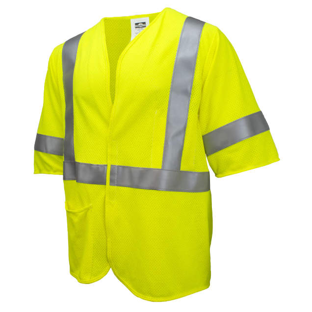Radians SV97 Premium Modacrylic FR Class 2 & 3 Mesh Safety Vest - Hi-Vis Green