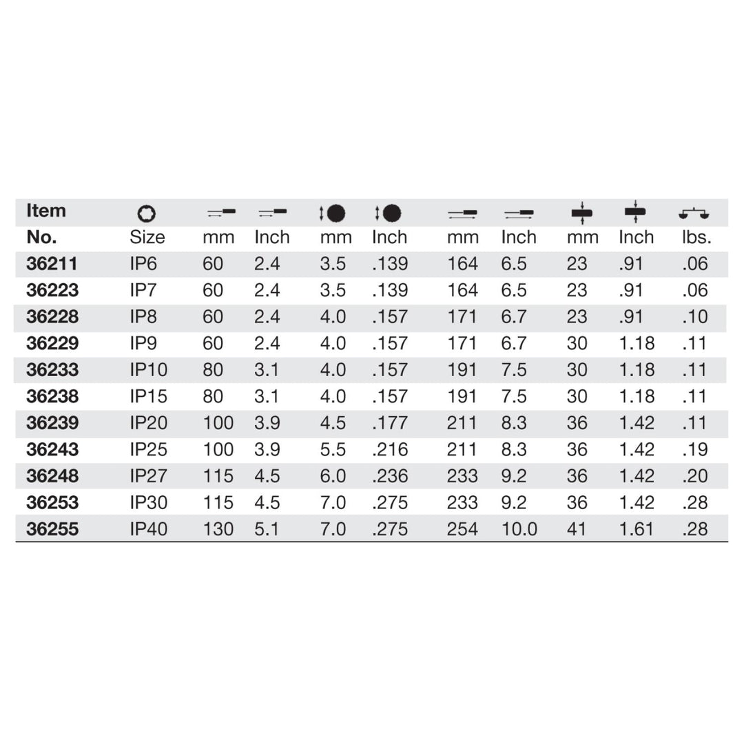 Wiha 36223 IP7 x 60mm TORX® Plus SoftFinish Screwdriver