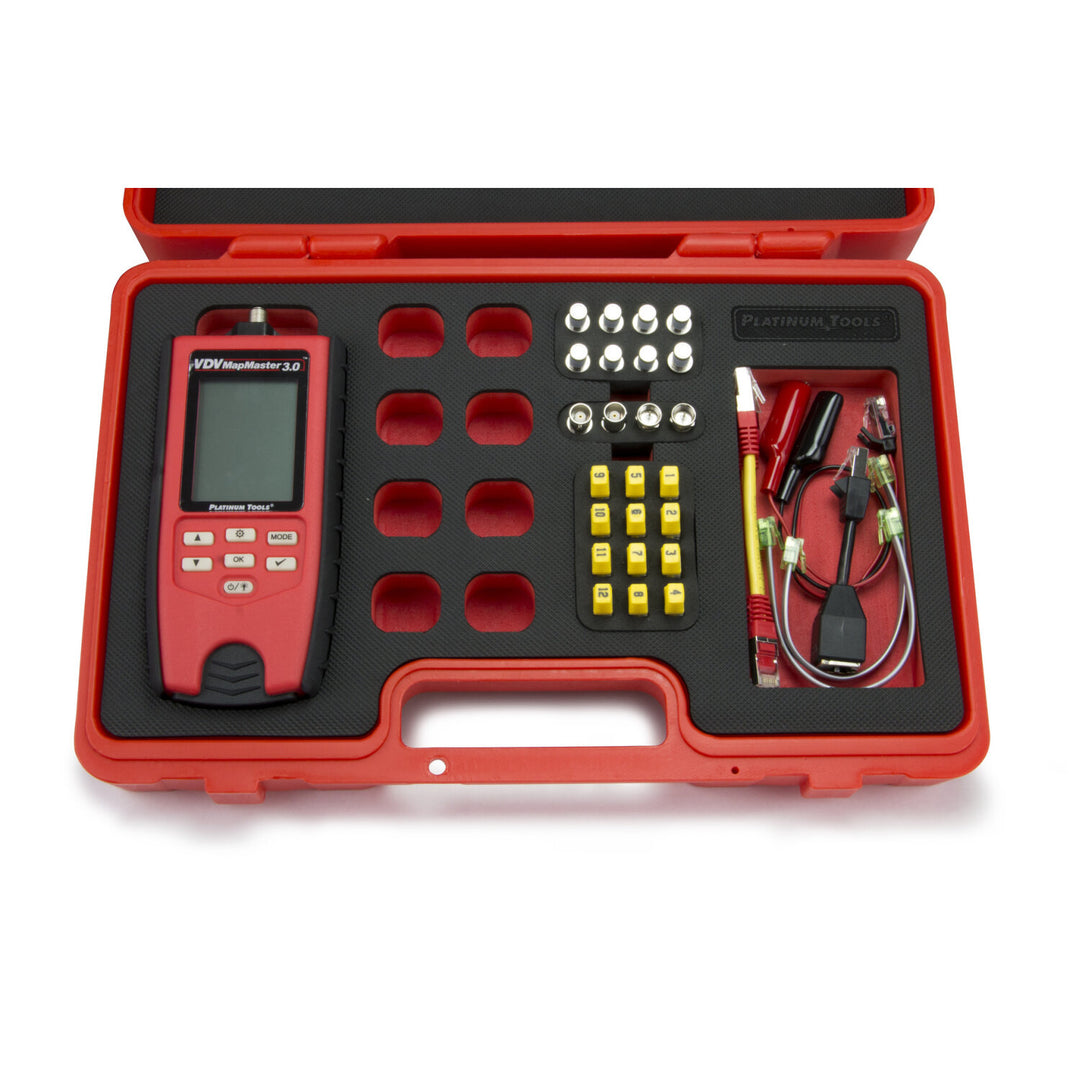 Platinum Tools T130 VDV MapMaster 3.0 Twisted Pair and Coax Cable Tester, Main Unit and Remote Only