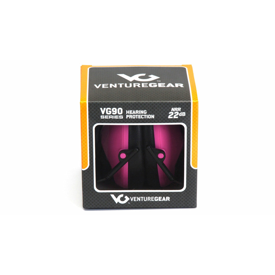 Pyramex VGPM9010PC Pink Earmuff NRR 24 db Low Profile Hearing Protector VG Clamshell