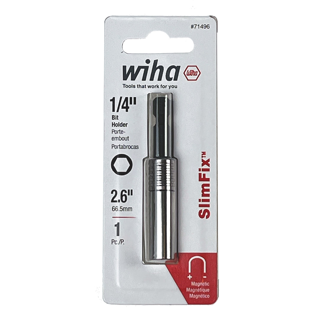 Wiha 71496 SlimFix Impact Rated Locking 1/4" Bit Holder For 1/4" Insert Bits