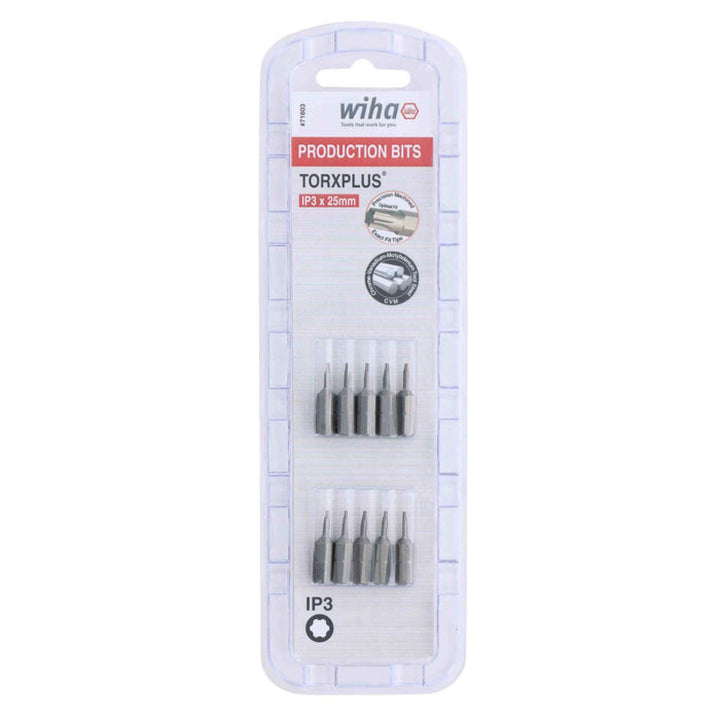 Wiha Tools 71603 IP3 x 38mm TORX® Plus Insert Bit, 10 Pack