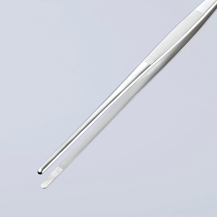 Knipex 92 61 02 11 3/4" Stainless Steel Gripping Tweezers-Blunt Tips