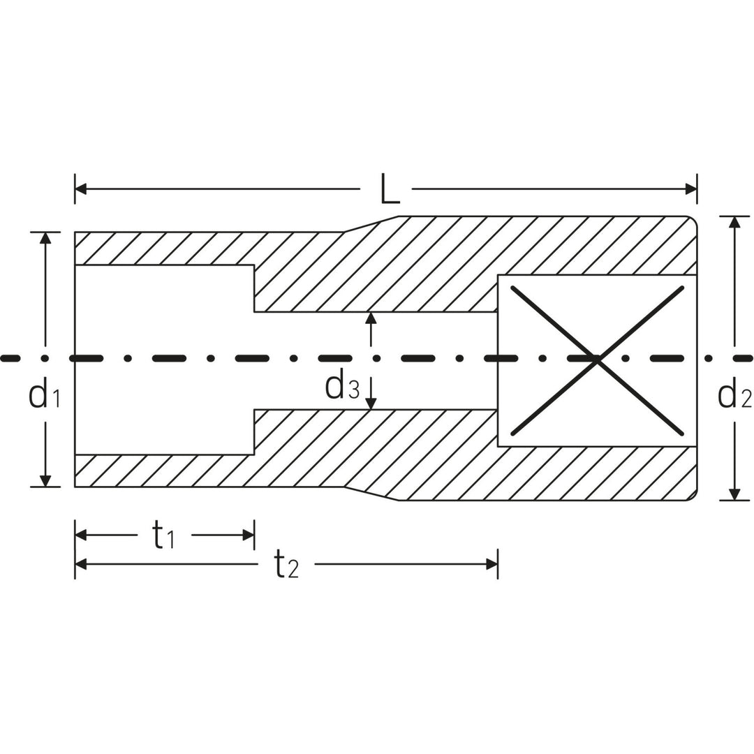 Stahlwille 01270007 40TX External TORX® Socket, E7 1/4" Drive