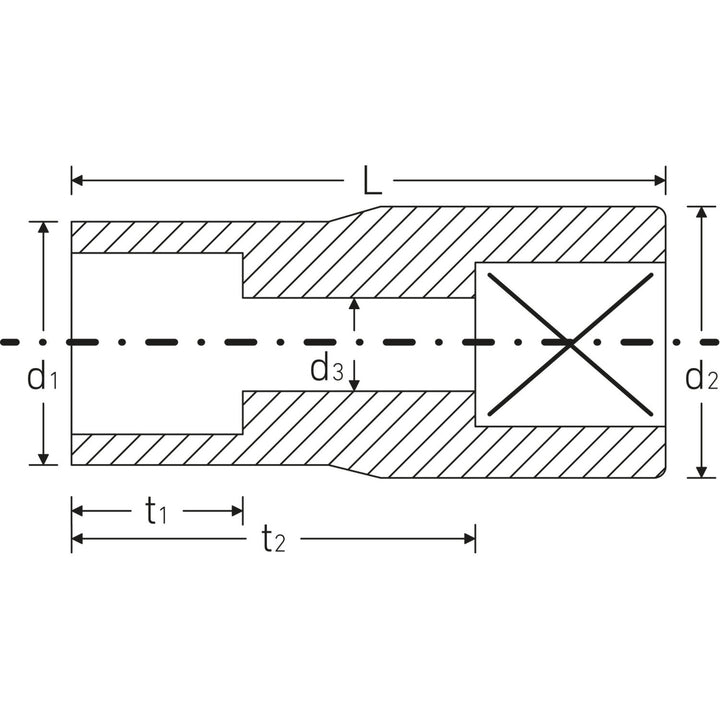 Stahlwille 01270007 40TX External TORX® Socket, E7 1/4" Drive