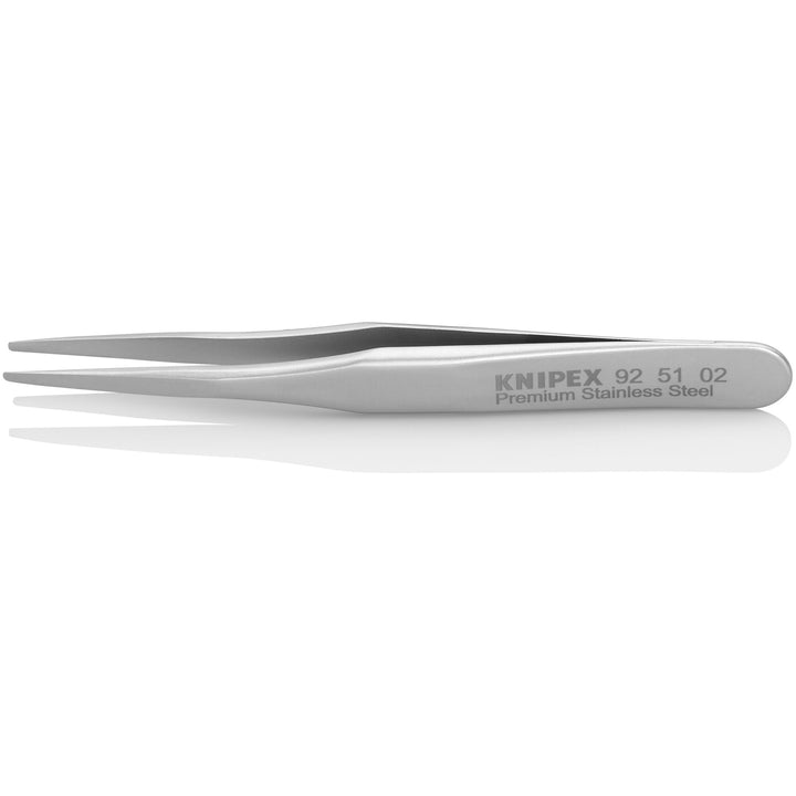 Knipex 92 51 02 2 3/4" Premium Stainless Steel Gripping Tweezers-Blunt Tips