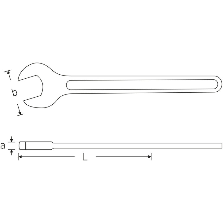 Stahlwille 40040460 Single Open End Wrench Spanner, 4004 46 mm