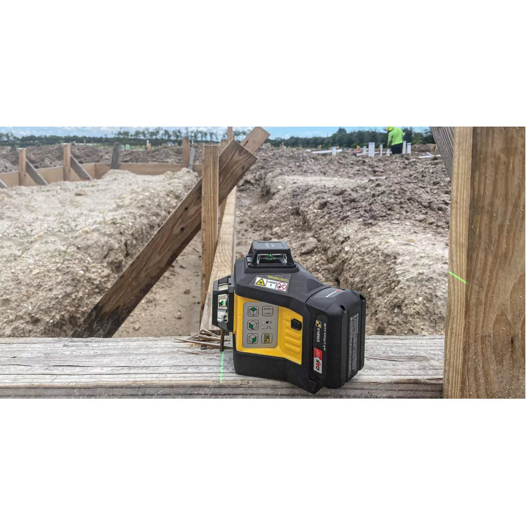 Stabila 03410 Multi-line laser LAX 600 G, 12 V system, 5-piece set, without battery and charger