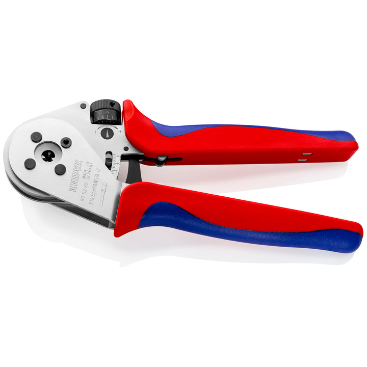 Knipex 97 52 65 9" Crimping Pliers - Four-Mandrel For Turned Contacts