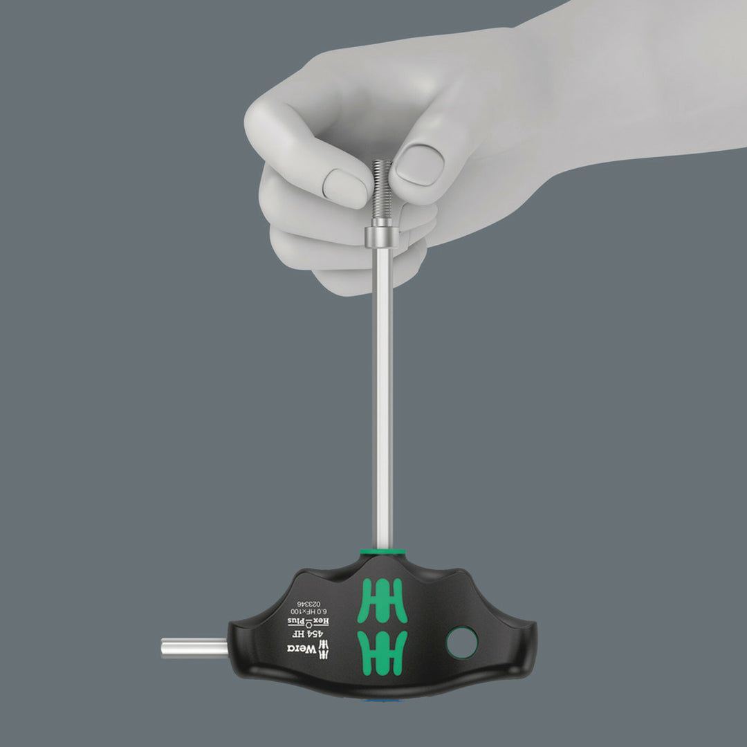 Wera 454 HF T-handle hexagon screwdriver Hex-Plus with holding function, 4 x 150 mm