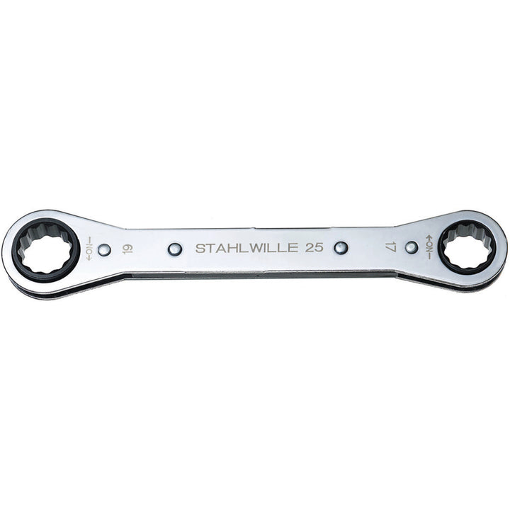 Stahlwille 41131719 25 Ratchet ring Spanner, 17 x 19 mm