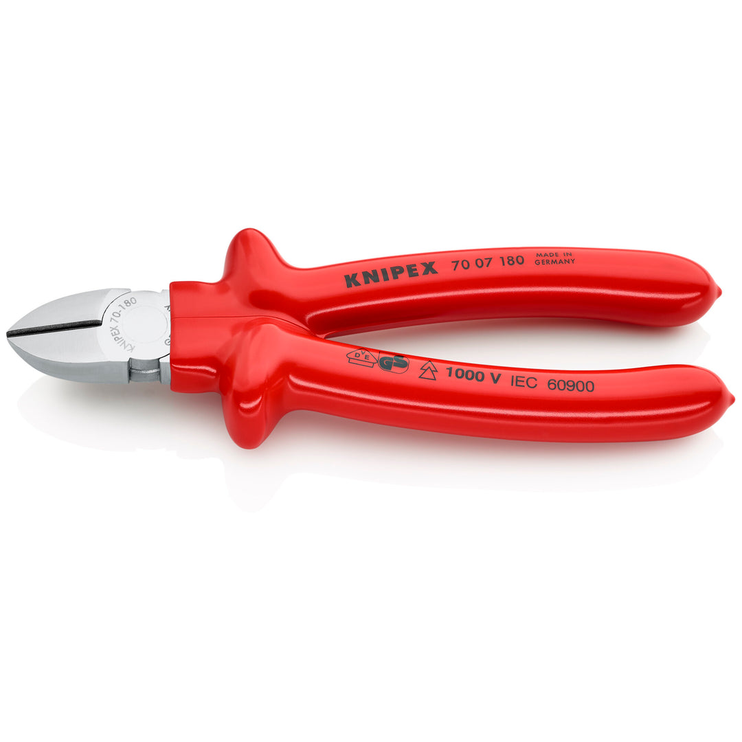 Knipex 70 07 180 7 1/4" Diagonal Cutters-1000V Insulated