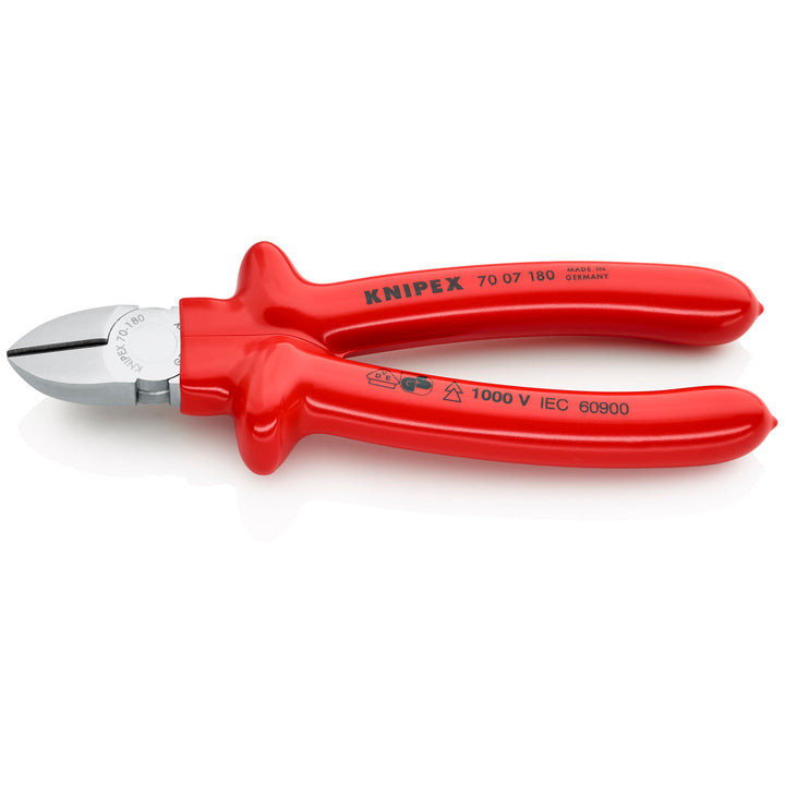 Knipex 70 07 180 7 1/4" Diagonal Cutters-1000V Insulated