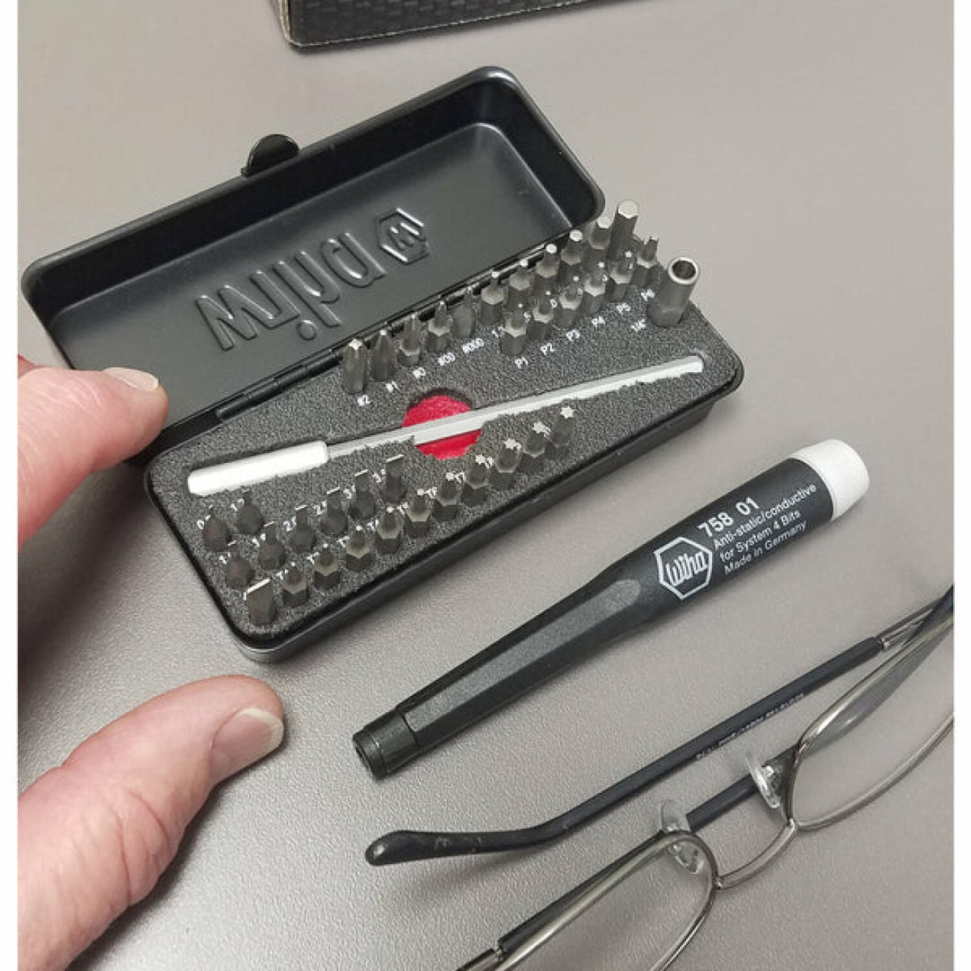 Wiha Tools 75980 ESD Safe Go Box Pocket Sized Micro Bit Set