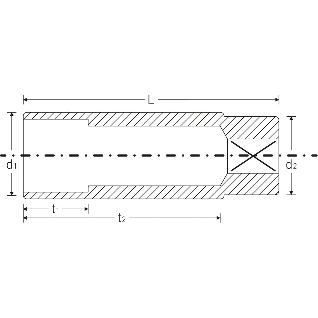 Stahlwille 02130018 4606 Spark plug socket , 3/8 Inch Drive 18 mm