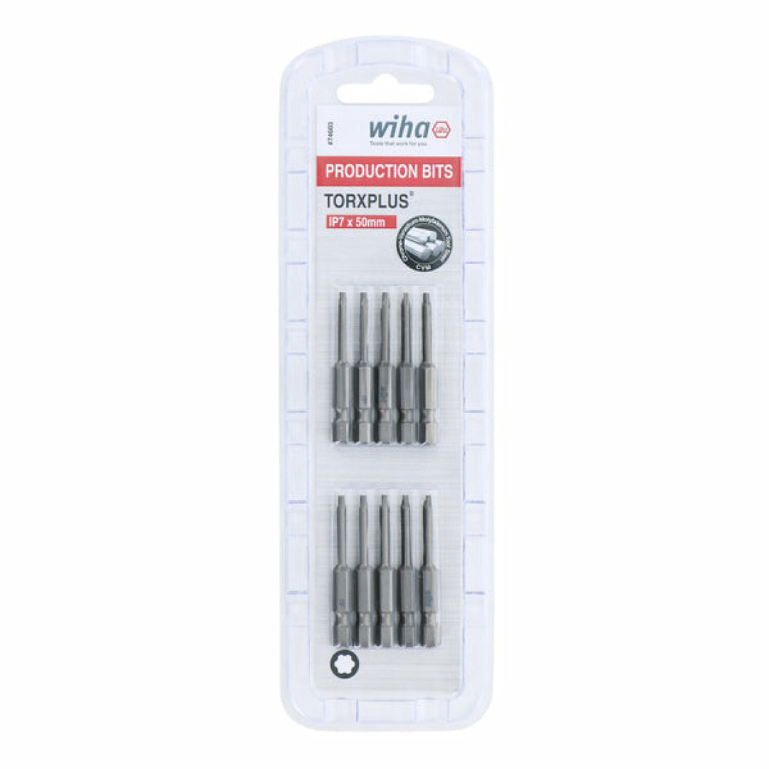 Wiha Tools 74603 TORX Plus Power Bit, IP7 x 50 mm, 10 Pk.