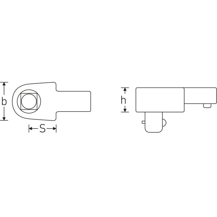 Stahlwille 58240010 734 1/2" Square drive insert tool, 9x12 mm