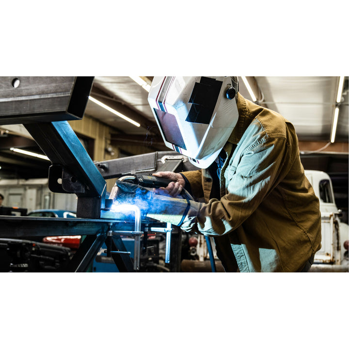 Bessey GS12-8K Clamp, welding, F-style, crimped on swivel pad, 4 In. x 3.125 In. 550 lb