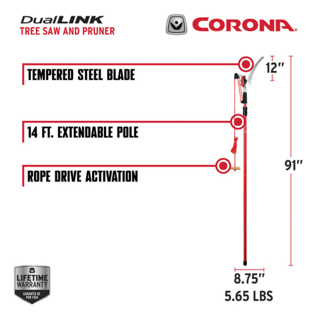 Corona TP 4214 DualLink Tree Saw and Pruner- 14 ft