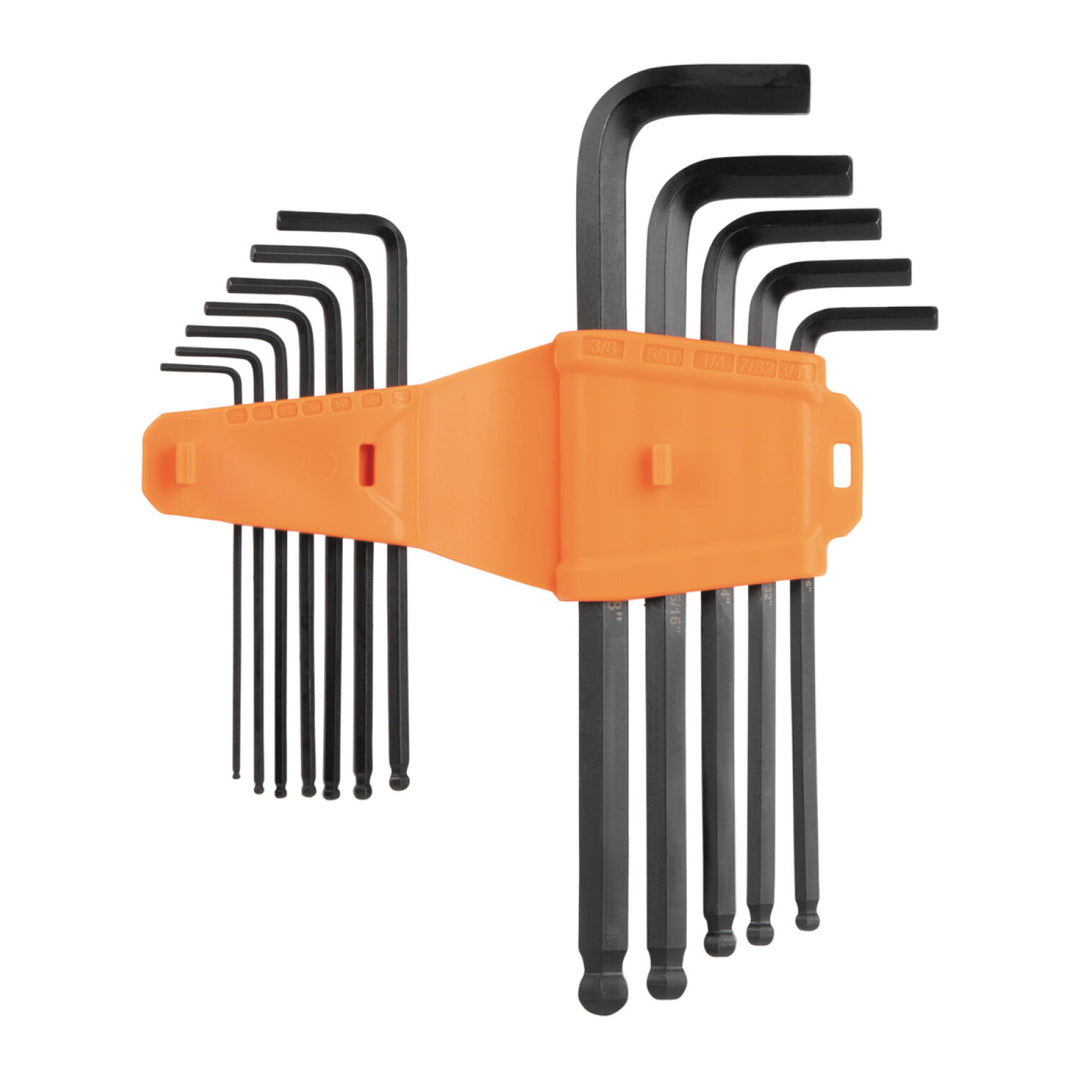 Klein Tools BLS12 L-Style Ball-End Hex Key Wrench Set, SAE, 12 Pc.