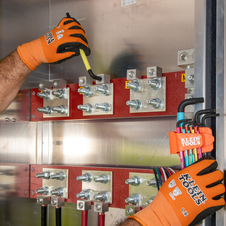 Klein Tools BLS9M Color Coded Extra-Long L Style Hex Key Caddy Set, Metric, 9 Pc.