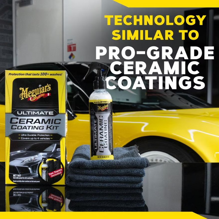 Meguiar's G240100 Ultimate Ceramic Coating Kit - Ultra-Durable Ceramic Protection, Water Beading, and Gloss