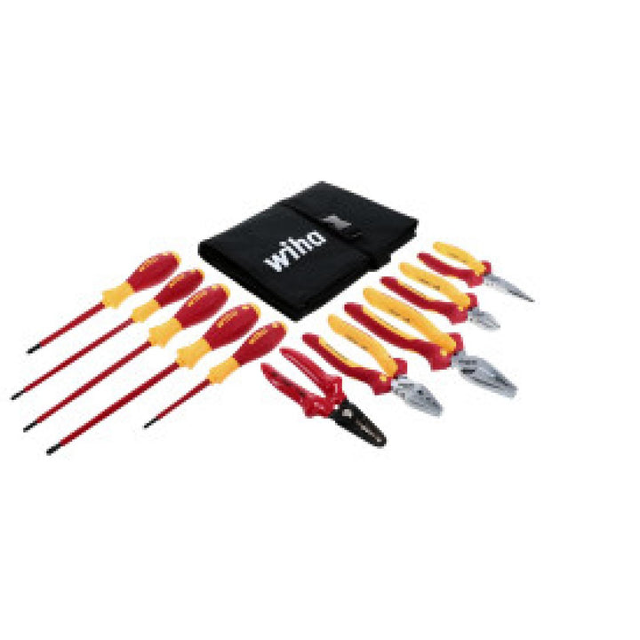 Wiha Tools 32867 Insulated Pliers / Slotted / Phillips / Square Screwdriver Set, 10 Pc.