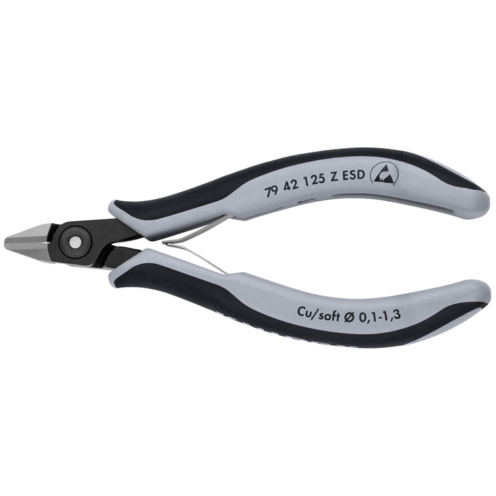 Knipex 79 42 125 Z ESD 5" Electronics Diagonal Cutters-ESD Handles