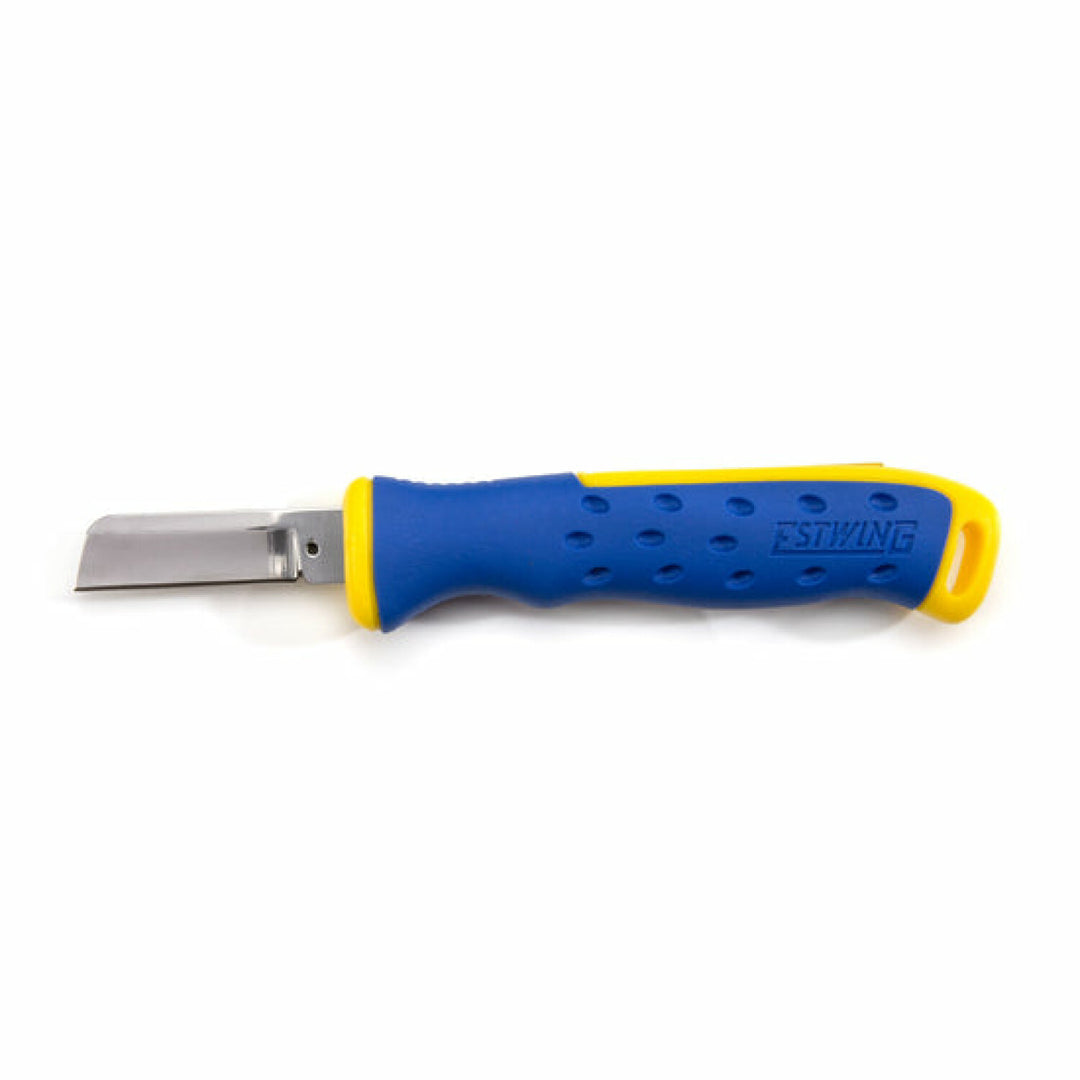 Estwing 42468 1.8-Inch Sheepsfoot Tip Cable Splicing Knife with In-Handle Blade Cover Storage