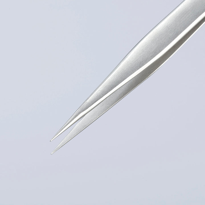 Knipex 92 21 07 4 1/2" Stainless Steel Gripping Tweezers-Needle Point Tips