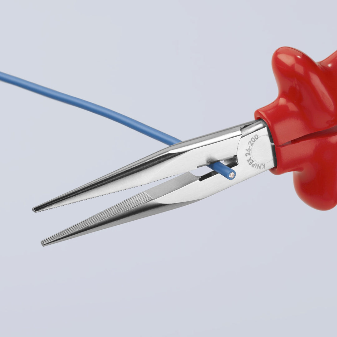 Knipex 26 17 200 8" Long Nose Pliers with Cutter-1000V Insulated