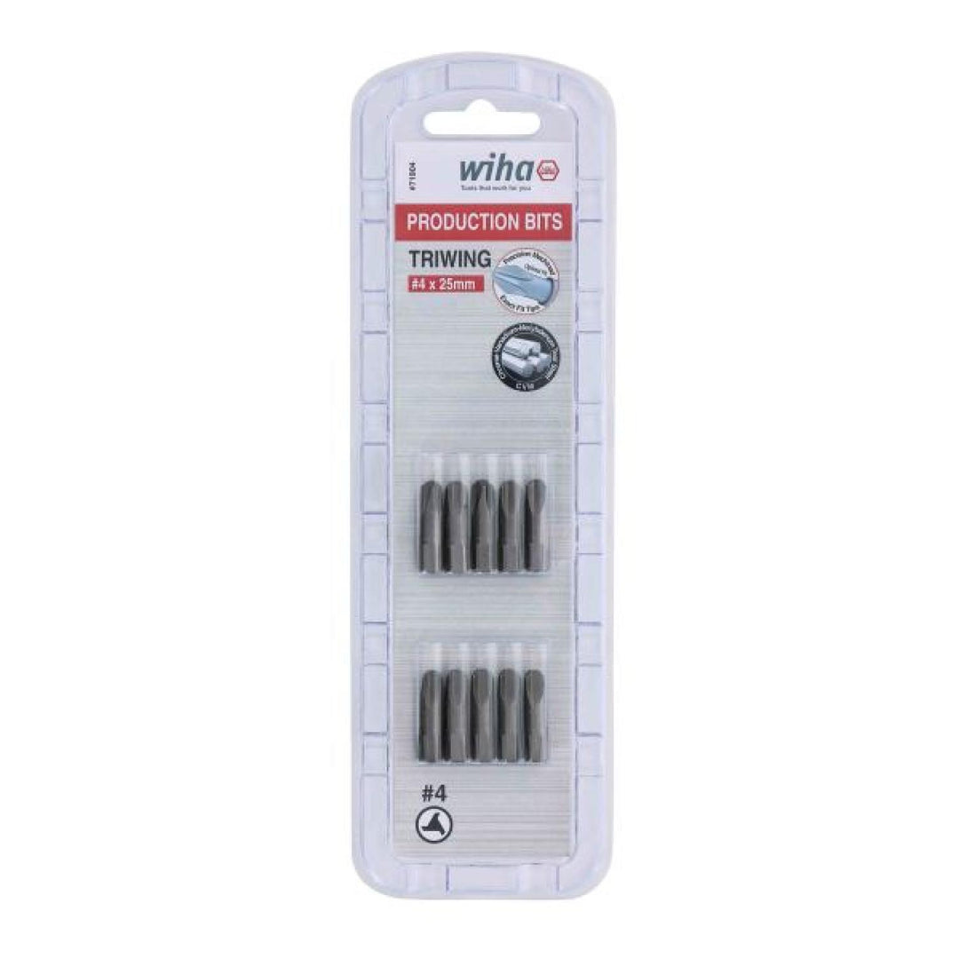 Wiha Tools 71904 Tri-Wing Insert Bit, #4 x 25 mm, 10 Pk.