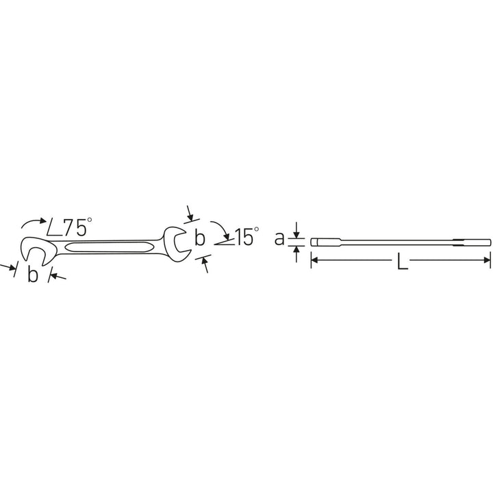Stahlwille 40461010 12a Small double open ended Spanner Electric, 5/32"