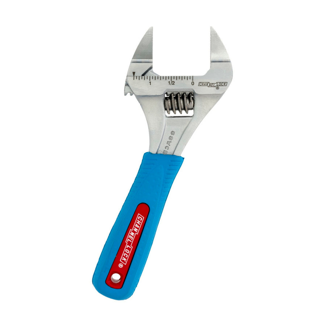 Channellock 6SWCB 6-inch Code Blue Wideazz Slim Jaw Adjustable Wrench