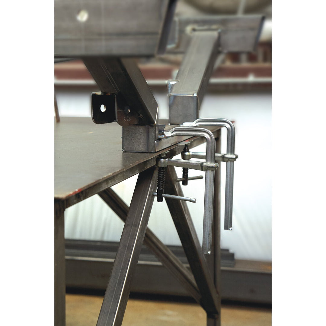 Bessey GS16-12K Clamp, welding, F-style, crimped on swivel pad, 6 In. x 4.75 In., 1000 lb