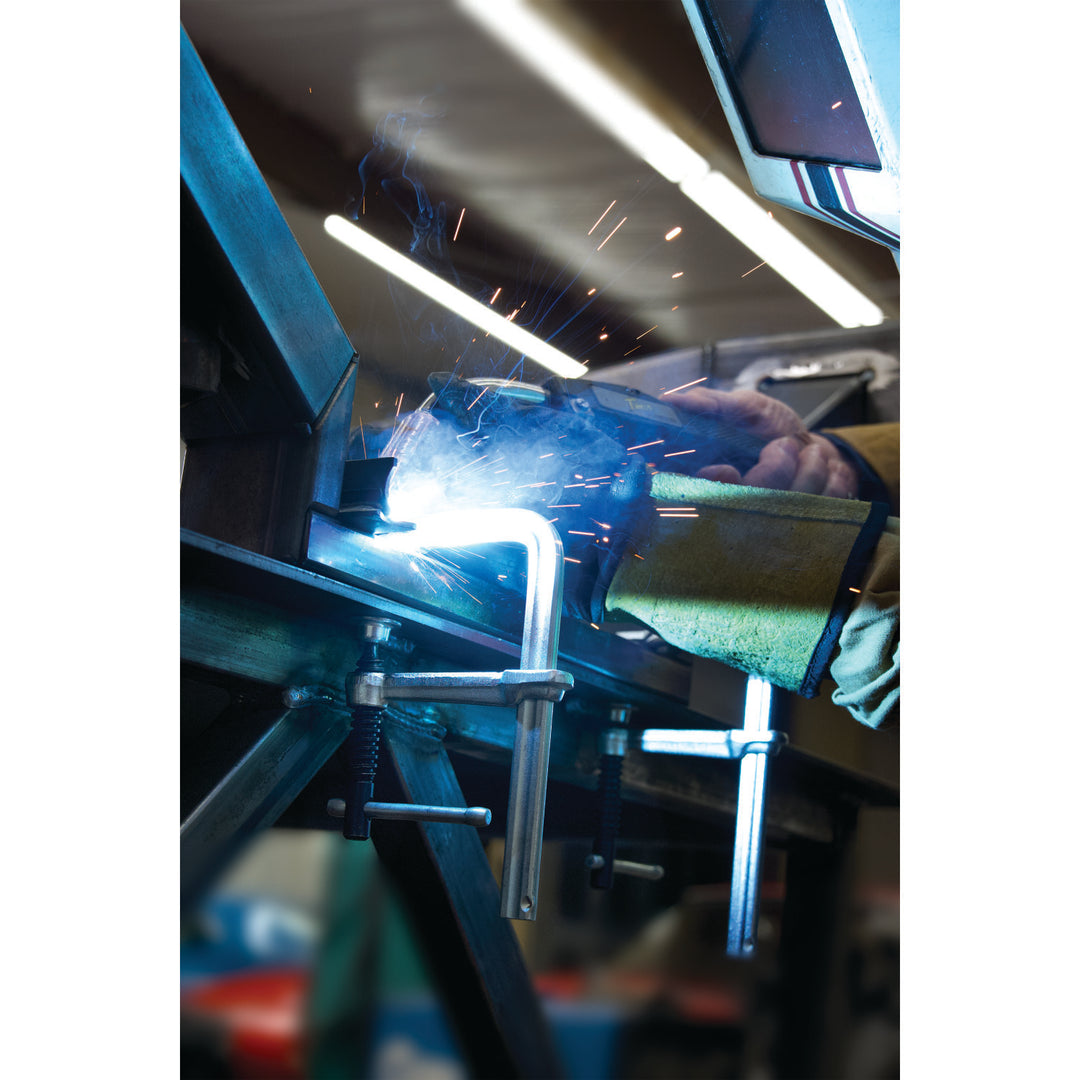 Bessey GS12-8K Clamp, welding, F-style, crimped on swivel pad, 4 In. x 3.125 In. 550 lb