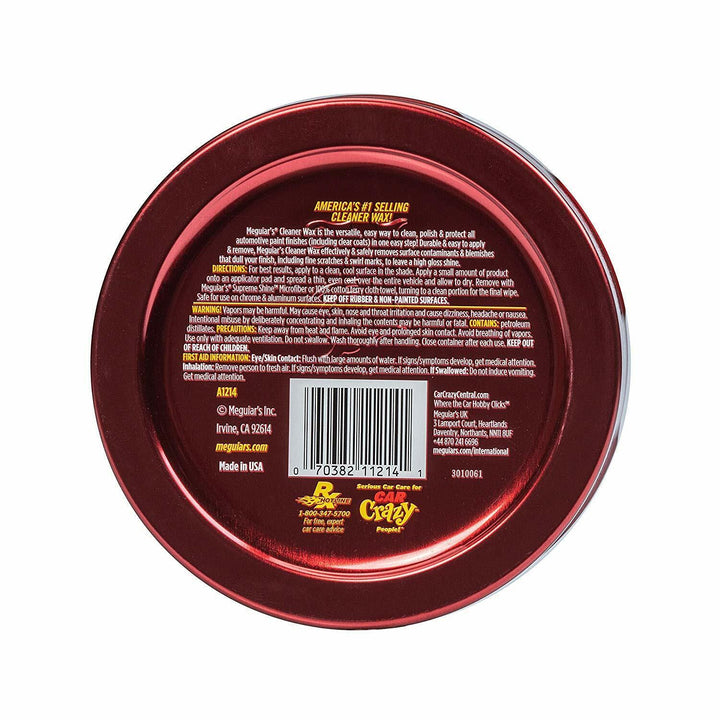 Meguiar's Cleaner Wax, A1214, 11 oz., Paste