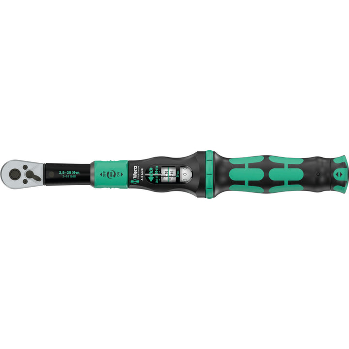 Wera Click-Torque Lock A 5 Torque wrench, adjustable, Torque Lock function, reversible ratchet, clockwise torque operation, 2.5-25 Nm