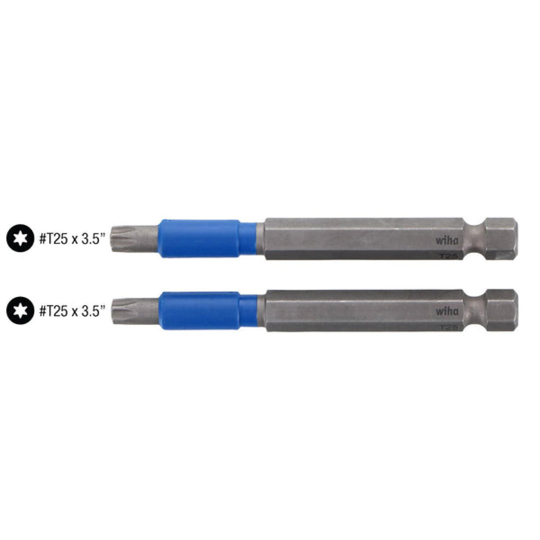 Wiha Tools 70319 TerminatorBlue Impact Bit TORX® T20 - 3.5 Inch - 2 Pack