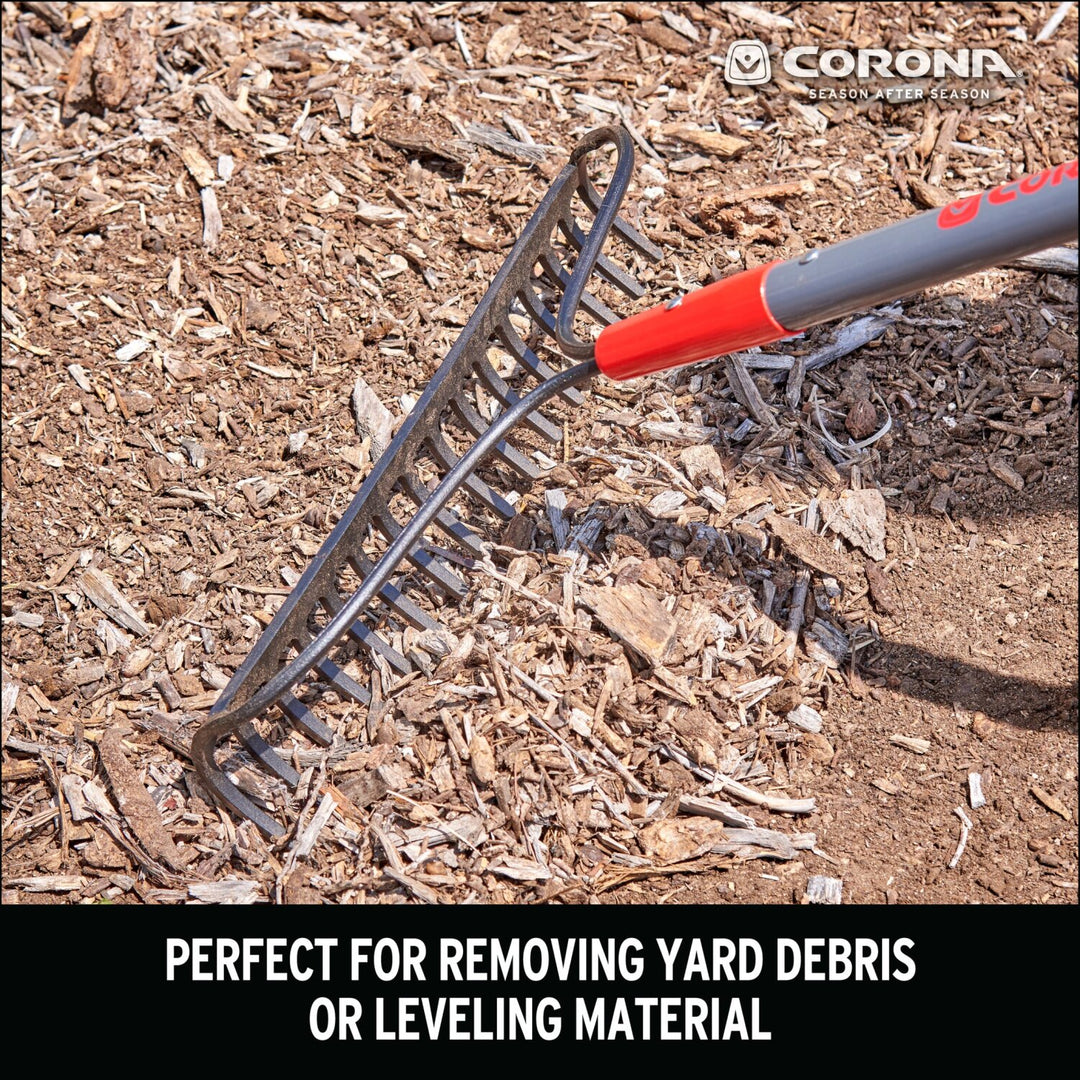 Corona RK16020 Forged Bow Rake, 16 Head, 16 Tines, Fiberglass Handle